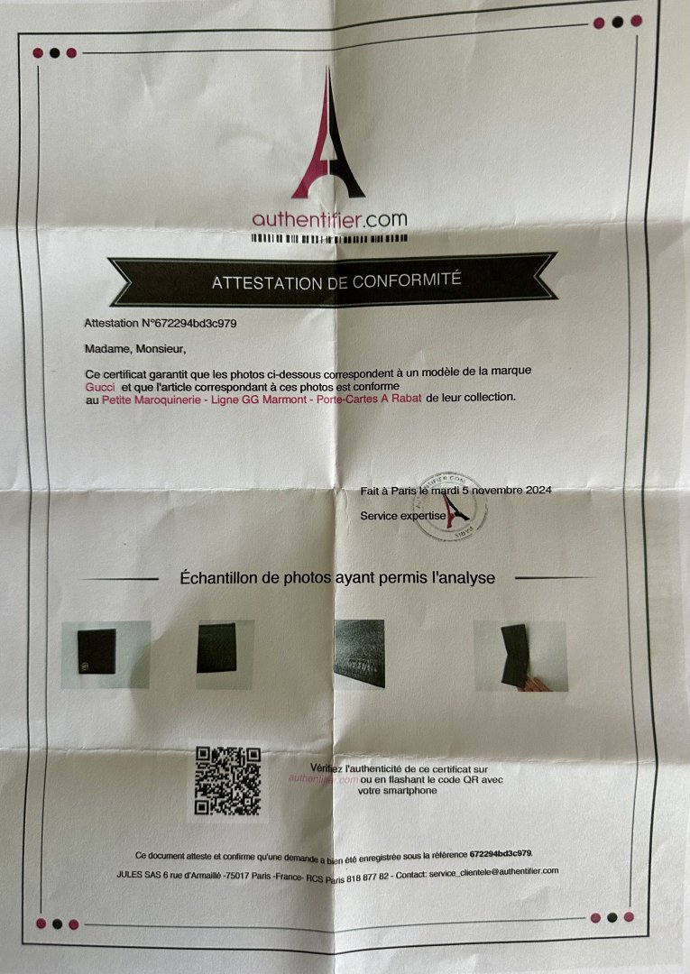 Portefeuille marmont cuir