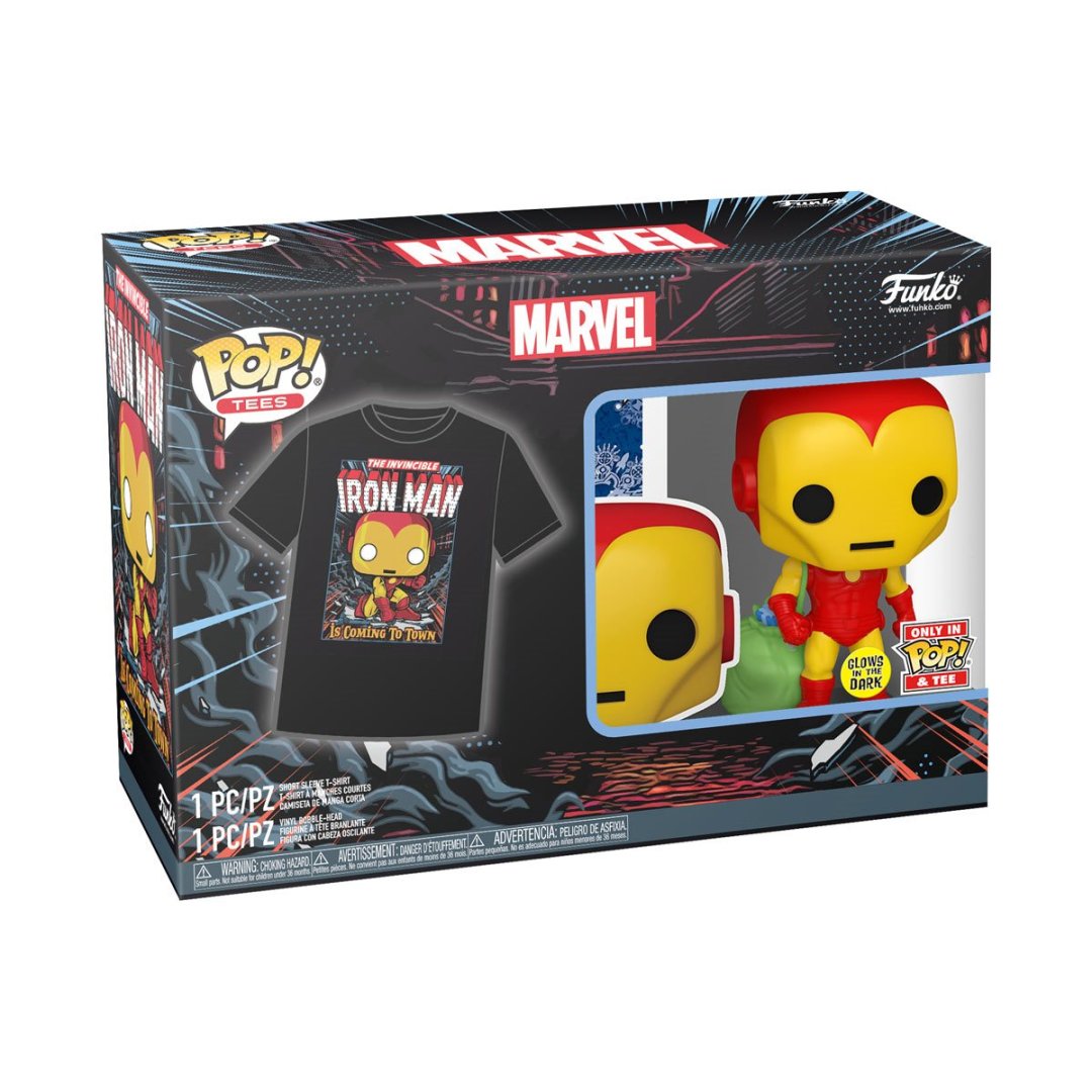 Figurine pop iron man + tee-shirt