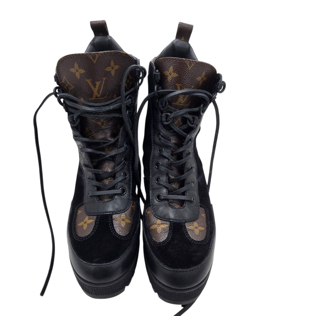 Bottes desert boot laureate 1a4xy3 cuir et toile monogram