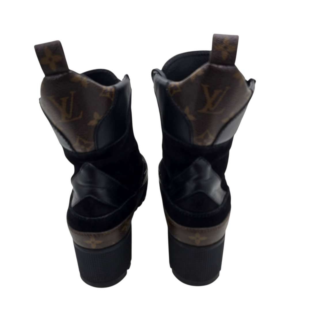 Bottes desert boot laureate 1a4xy3 cuir et toile monogram
