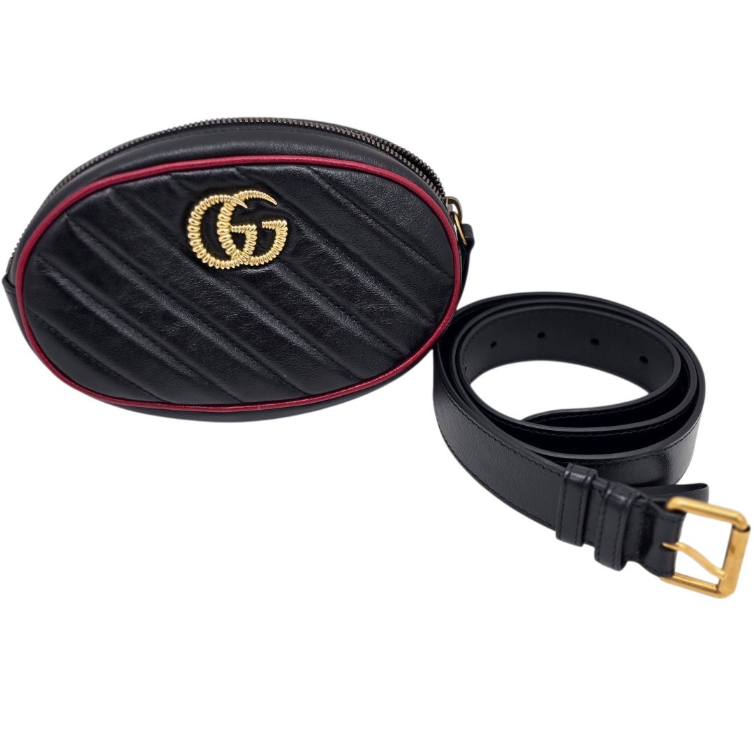 Sac banane gg marmont oval avec ceinture cuir