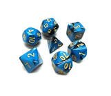 Des de jeu lot de 7 des bleu nacre