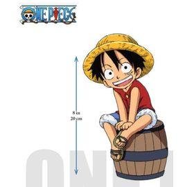 One piece - luffy sur tonneau - figurine lumineuse - 20 cm
