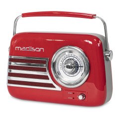 Radio retro fm, bt, usb rouge freesound-vr40r
