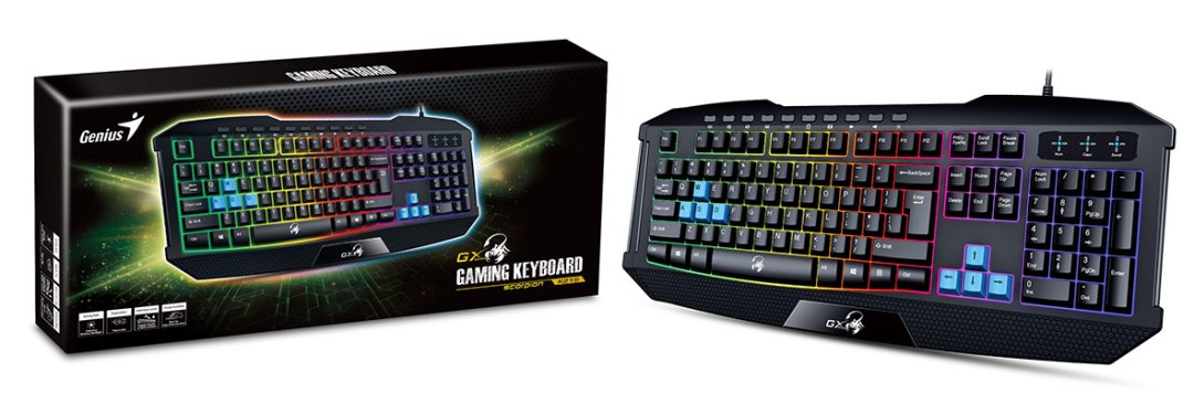 Clavier genius k20 scorpion black clavier gaming ...