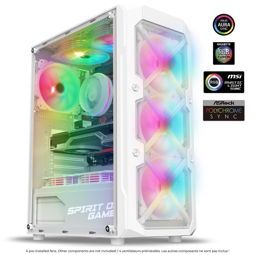 Boitier atx 4 ven rebel xt artic 8502raw