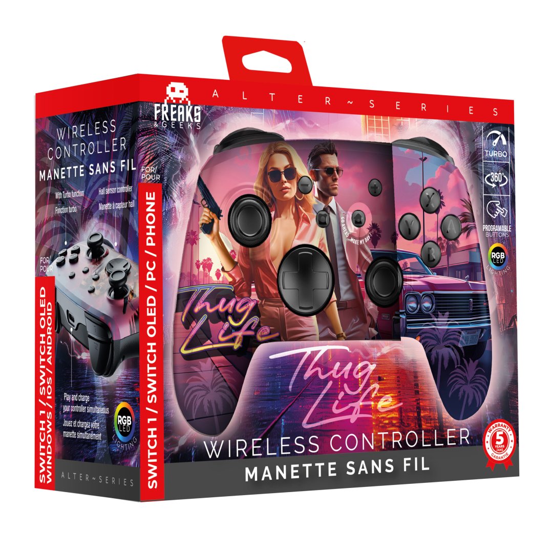 Switch 1&2 manette bt thug life 299352