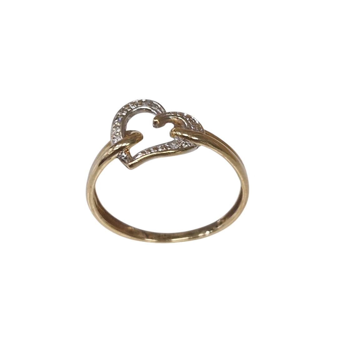 Bague coeur jaune
