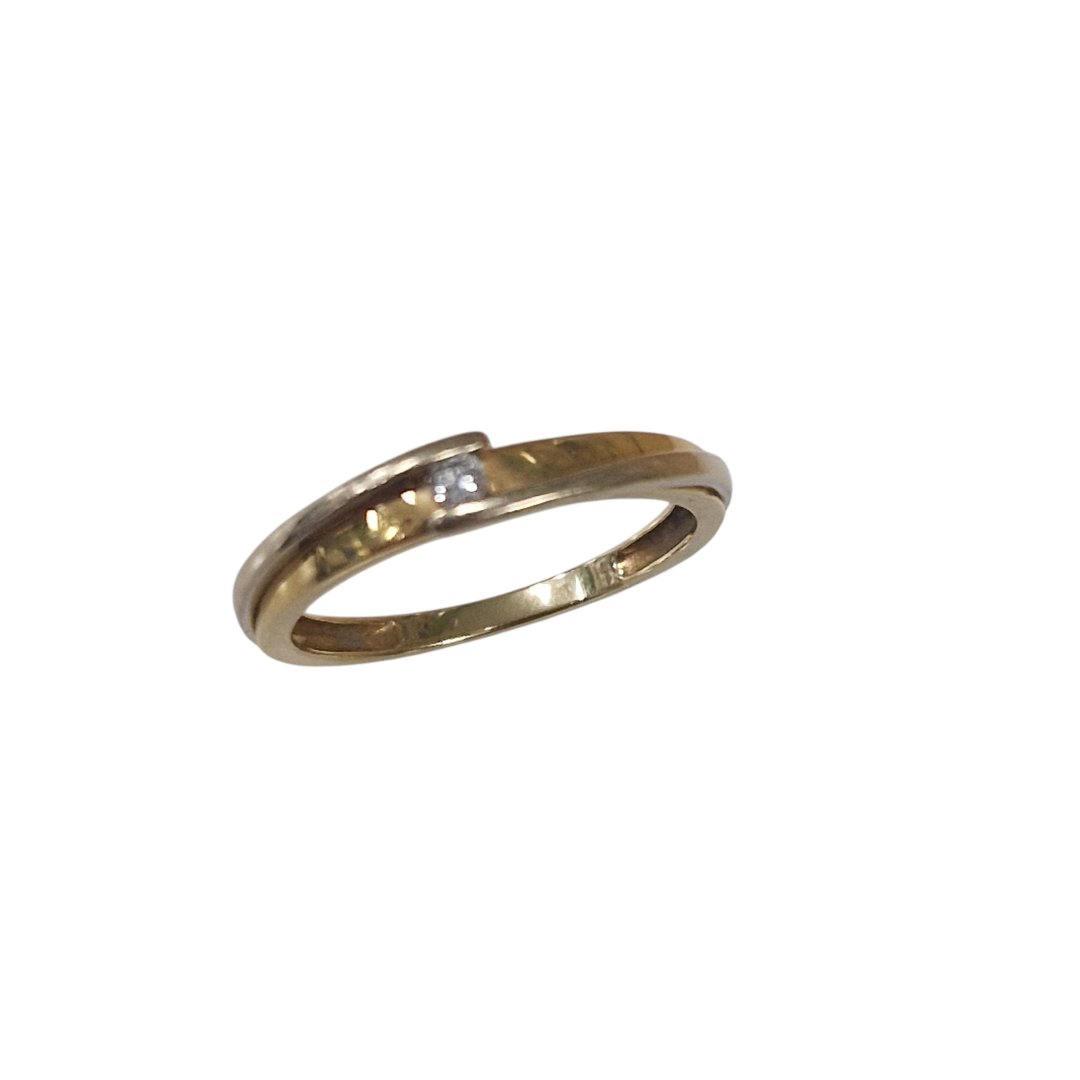 Bague jaune et blanc diamant