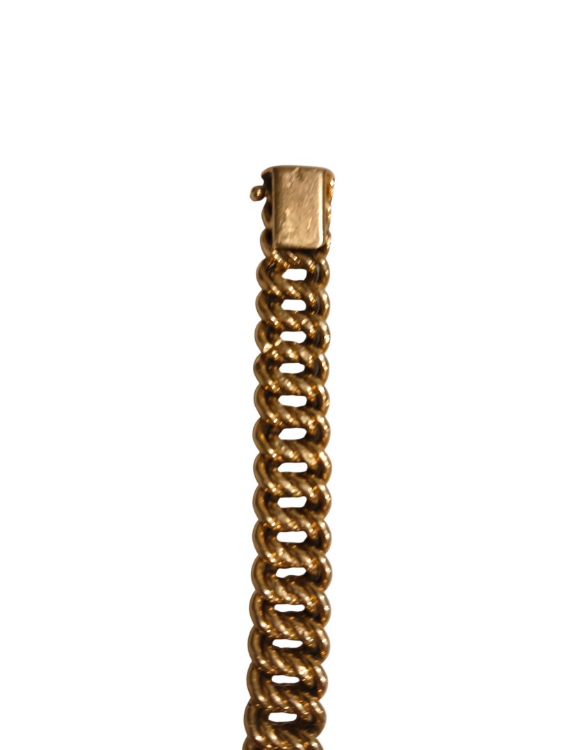 Bracelet maille americaine jaune