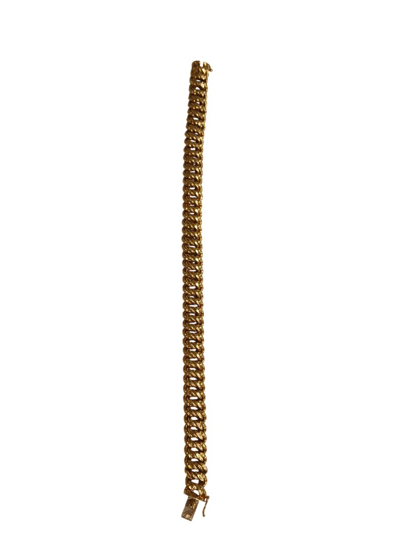 Bracelet maille americaine jaune