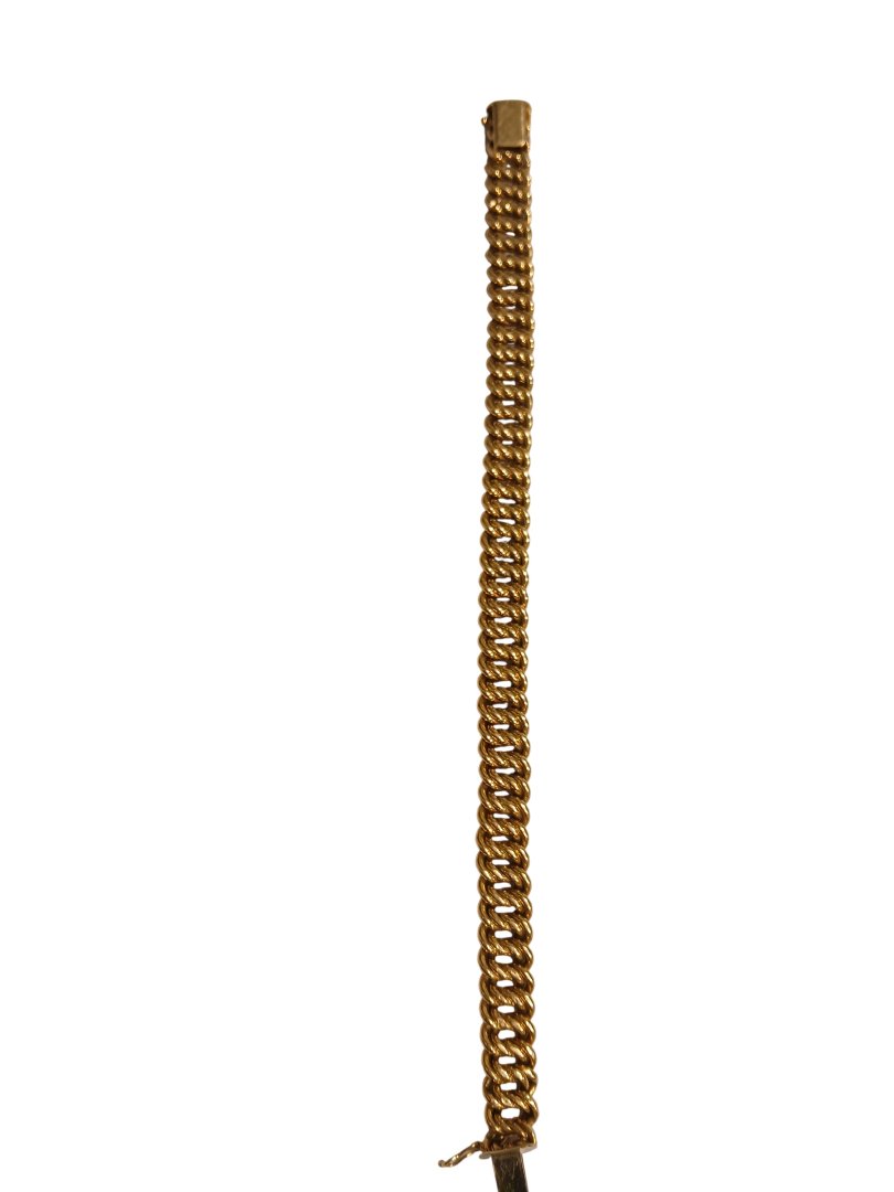 Bracelet maille americaine jaune