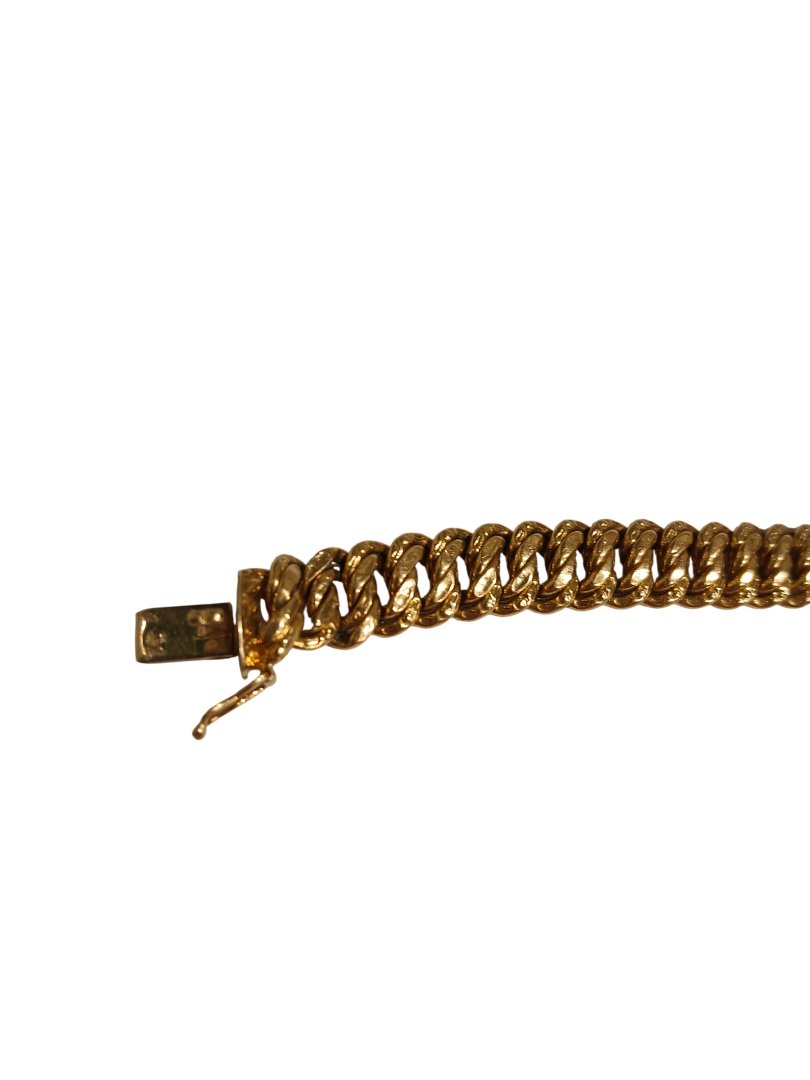 Bracelet maille americaine jaune