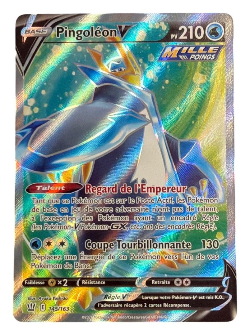 Carte pokemon pingoleon v 145/163