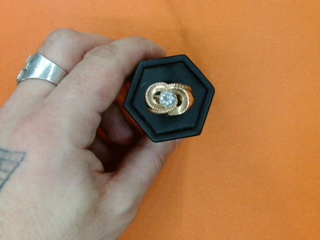 Bague rose art deco diamant 0.50