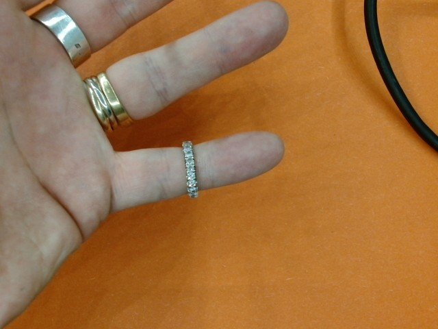 Bague danesi or blanc alliance americaine diamants
