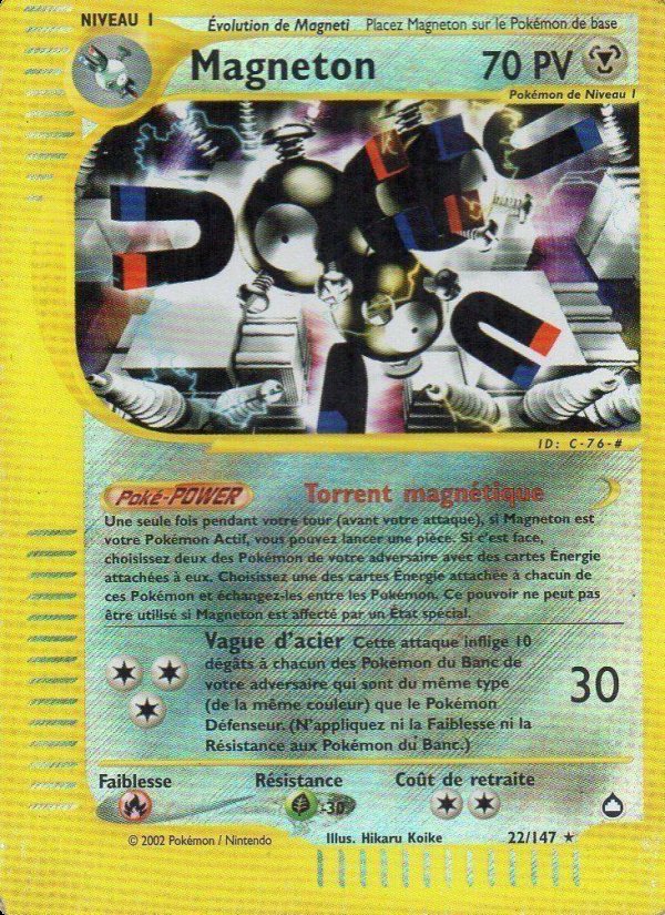 Carte pokemon magneton aq 22/147