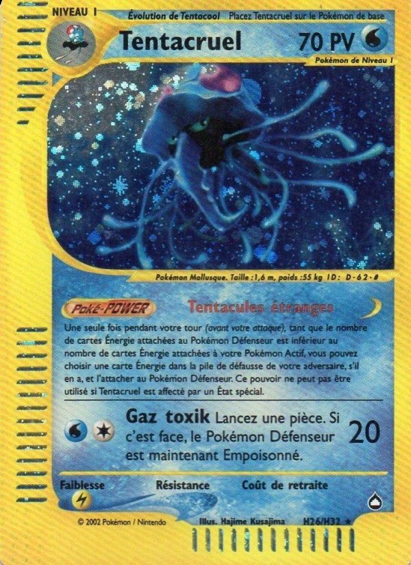Carte pokemon tentacruel aq h26/h32 holo
