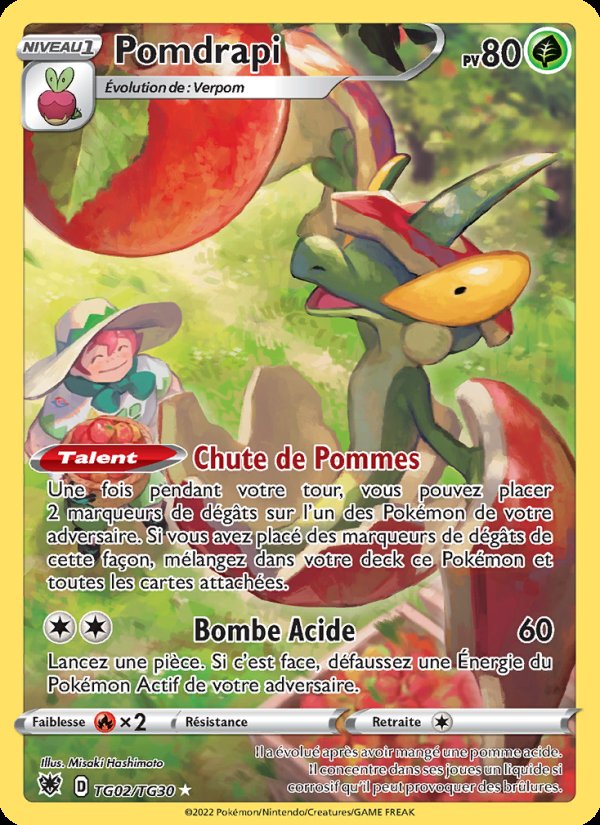 Carte pokemon pomdrapi asr tg02/tg30 holo