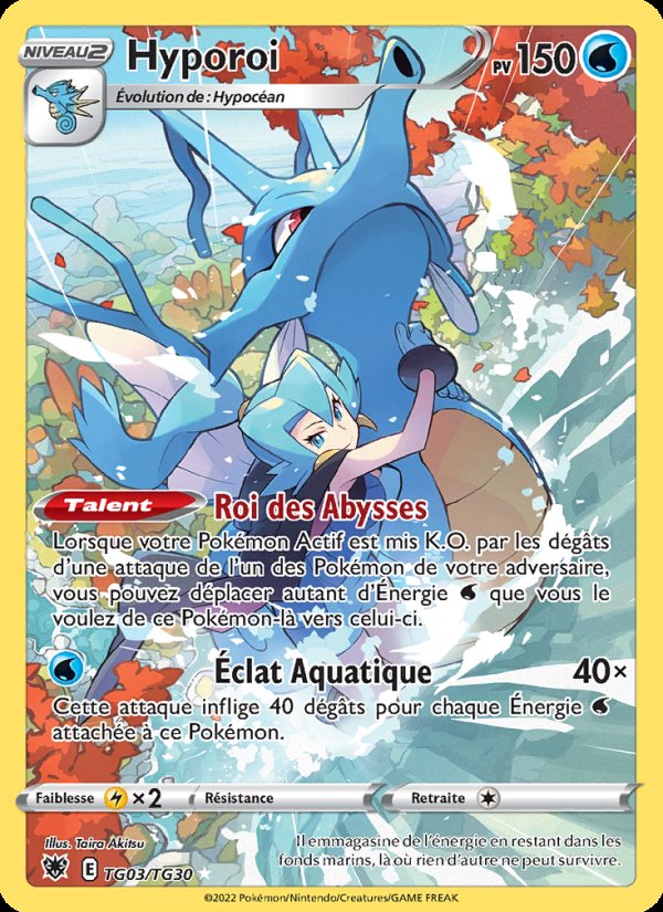 Carte pokemon hyporoi asr tg03/tg30 holo