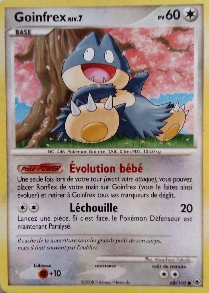 Carte pokemon goinfrex md 68/100