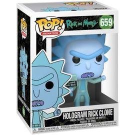 Figurine rick & morty - bobble head pop n° 659 - hologram rick clone - 9c