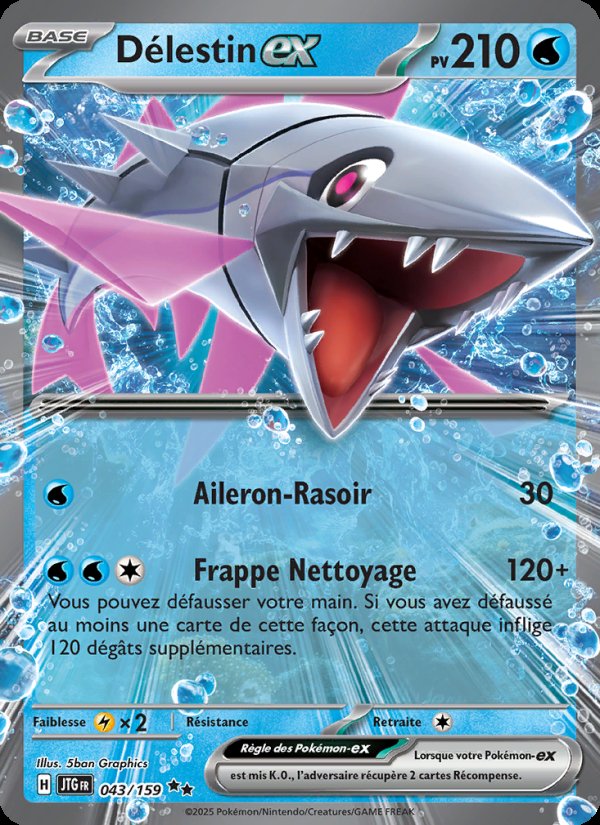 Carte pokemon delestin-ex jtg 043/159 holo