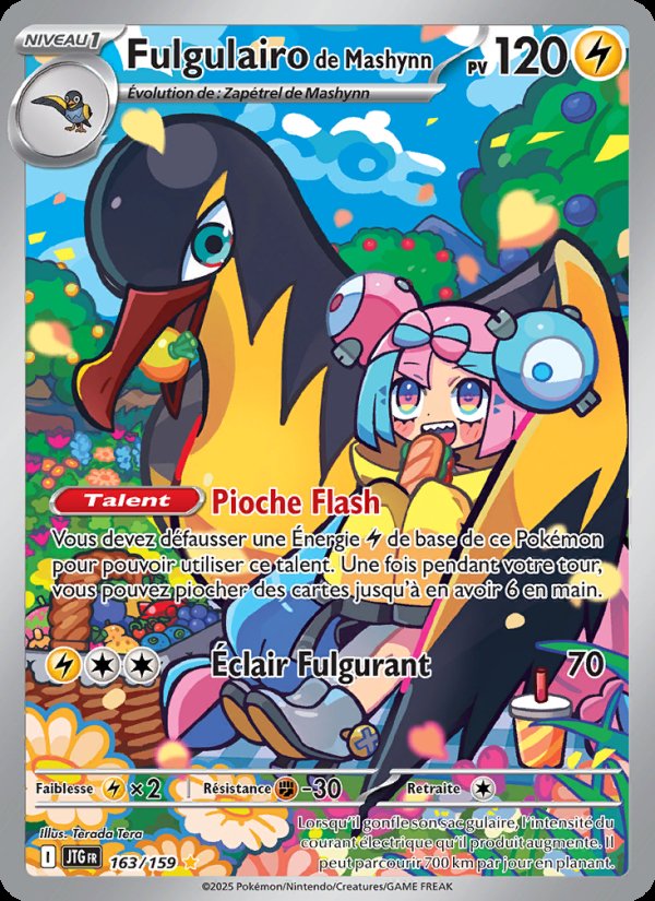Carte pokemon fulgulairo de mashynn jtg 163/159 holo
