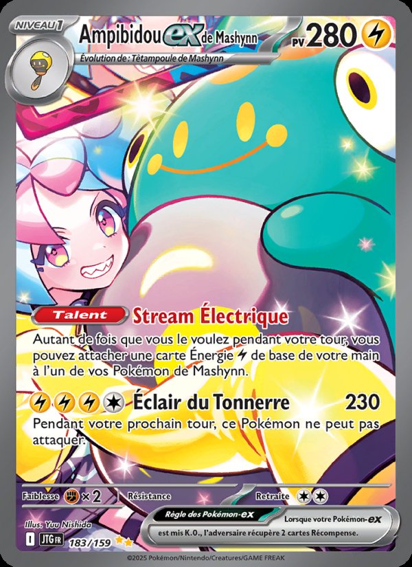 Carte pokemon ampibidou-ex de mashynn jtg 183/159 holo