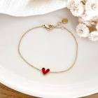 Bijouterie fantaisie bracelet coeur acier