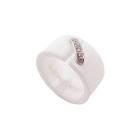 Bijouterie fantaisie bague ceramique or rose et diamants