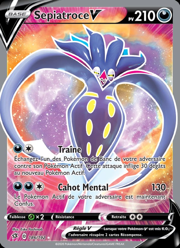 Carte pokemon sepiatroce v rcl 186/192 holo