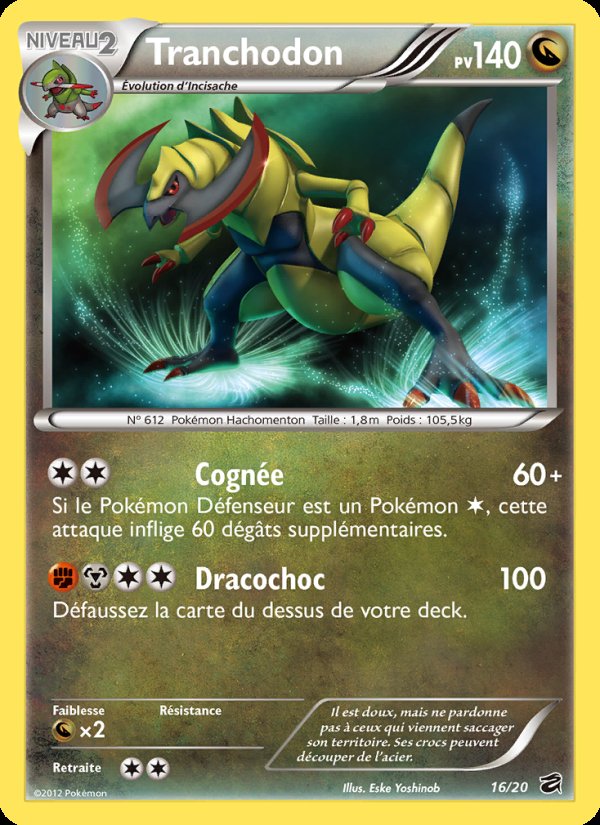 Carte pokemon tranchodon drv 16/20 holo