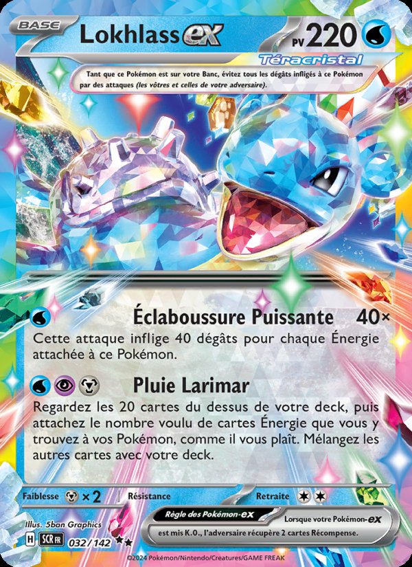 Carte pokemon lokhlass-ex scr 032/142 holo