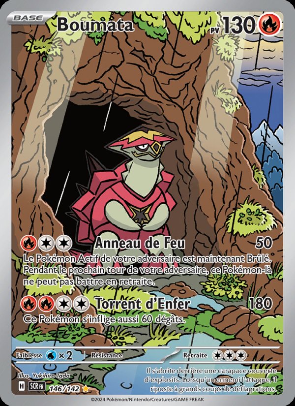 Carte pokemon boumata scr 146/142 holo