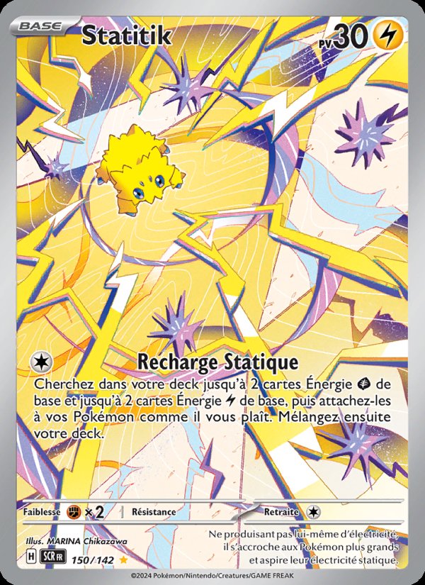 Carte pokemon statitik scr 150/142 holo