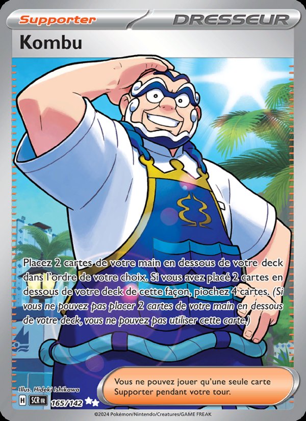 Carte pokemon kombu scr 165/142 holo
