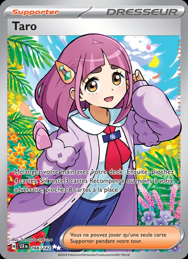 Carte pokemon taro scr 166/142 holo