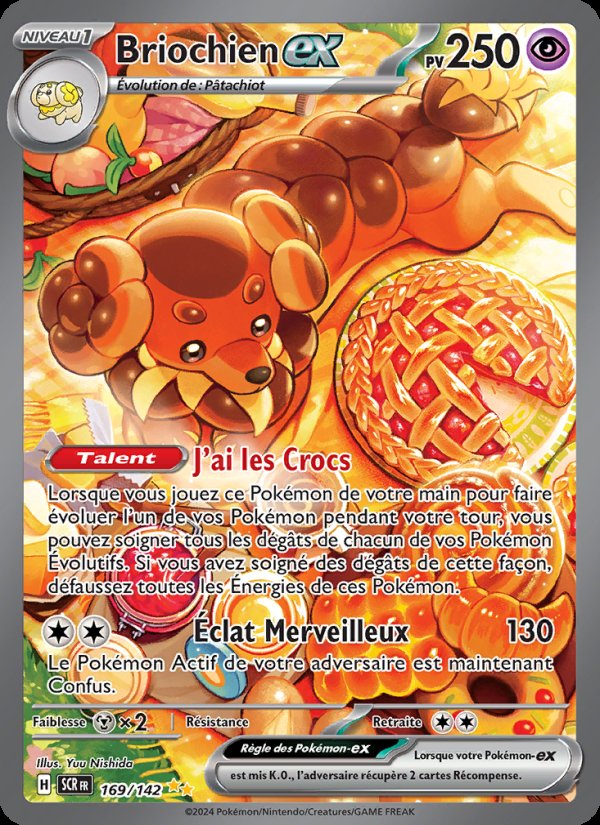 Carte pokemon briochien-ex scr 169/142 holo