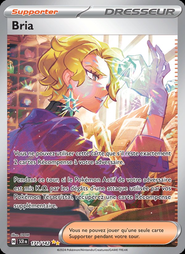 Carte pokemon bria scr 171/142 holo