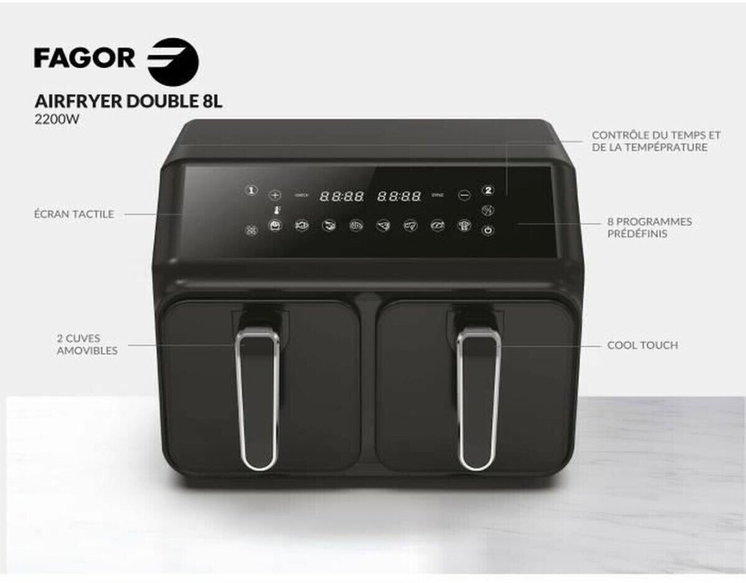 Airfryer double 8l fg2x4l