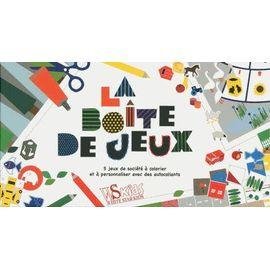 La boite de jeux - 5 jeux de societe a colorier et a personnaliser avec des autocollants