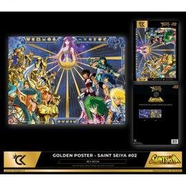 Figurine golden poster saint seiya - knight saint 40x30cm