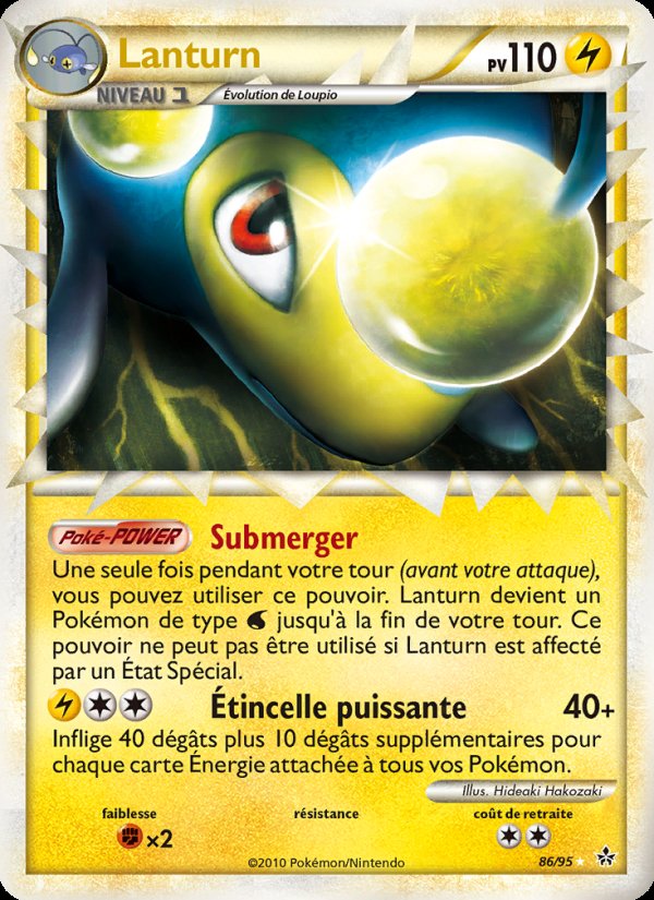 Carte pokemon lanturn ul 86/95 normale