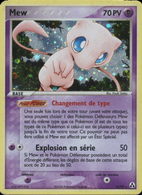 Carte pokemon mew lm 10/92 holo