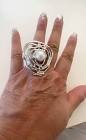 Bijoux bagues acier tourbillon