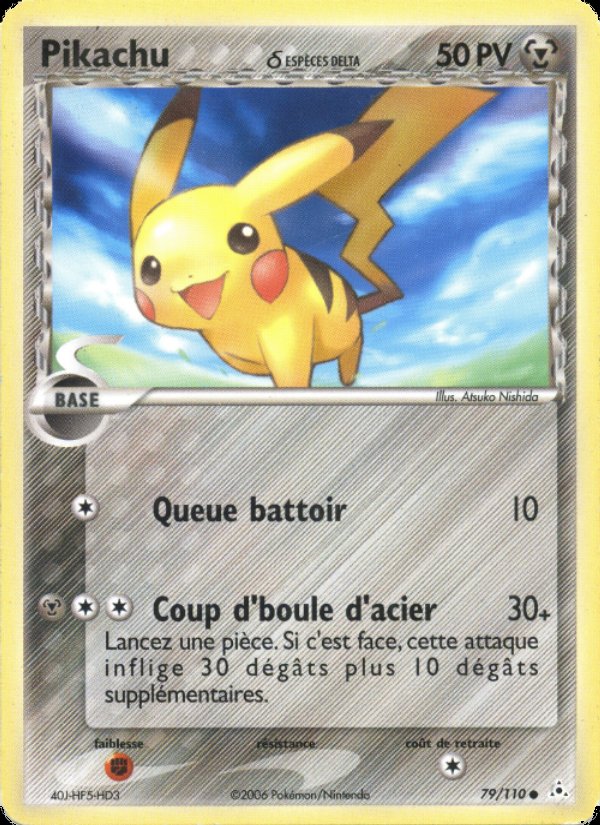 Carte pokemon pikachu hp 79/110