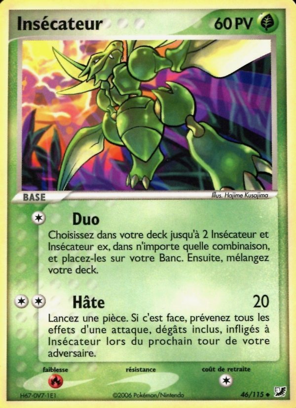 Carte pokemon insecateur uf 46/115 normale