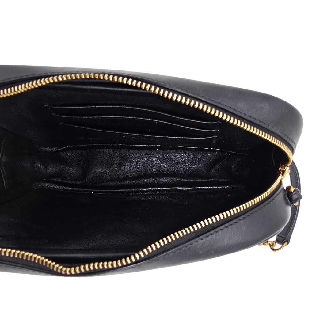 Sac mini lou cuir matelasse noir avec bandouliere