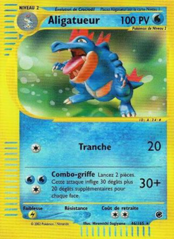 Carte pokemon aligatueur ex 46/165